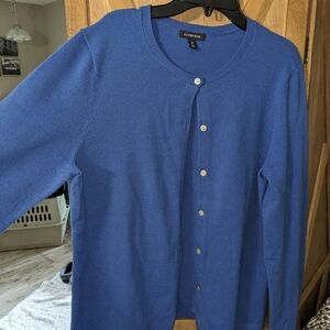 Lands End Cardigan Sweater Medium